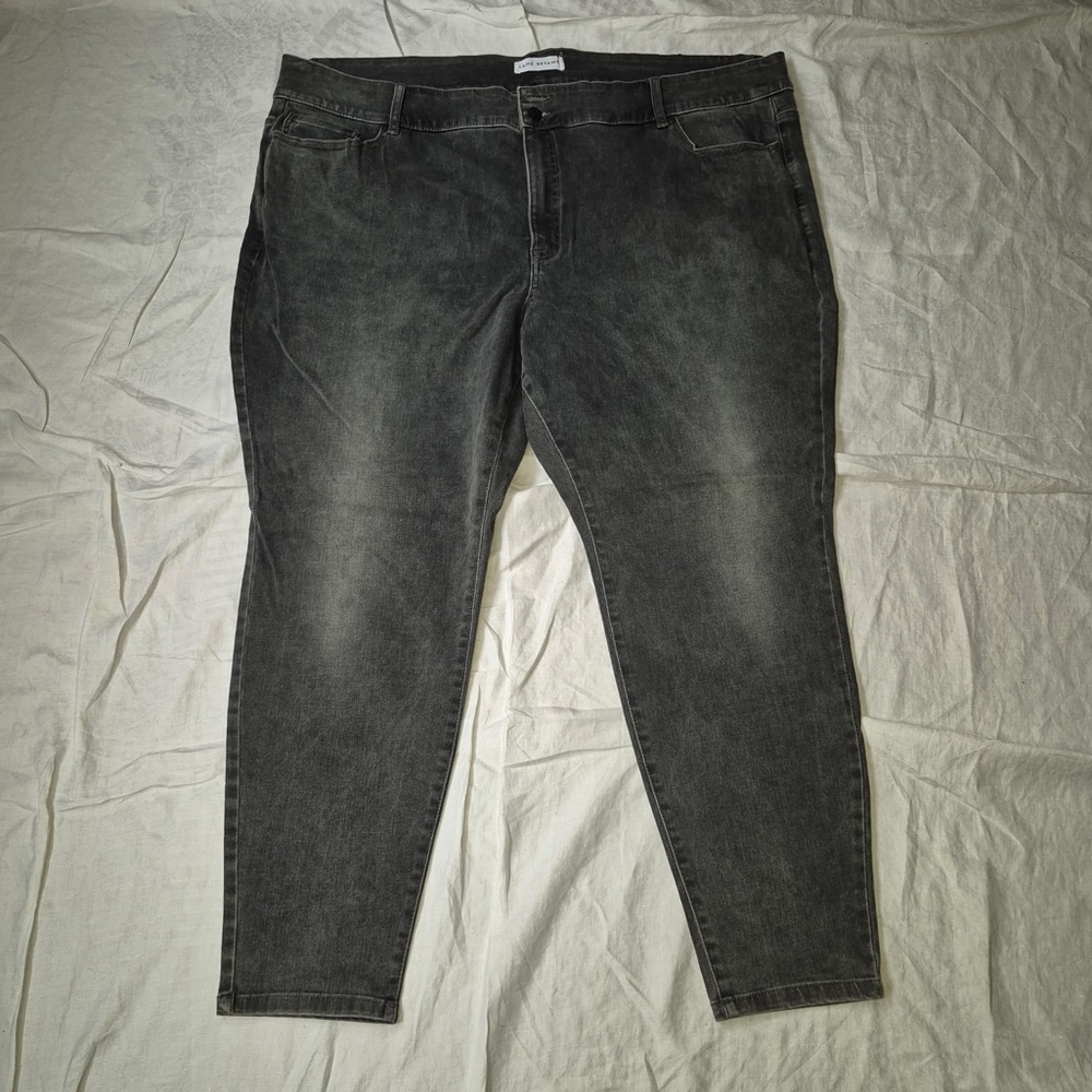 Lane Bryant Tighter Tummy Fit High-Rise Skinny Jean Size 28 Short Gray GUC